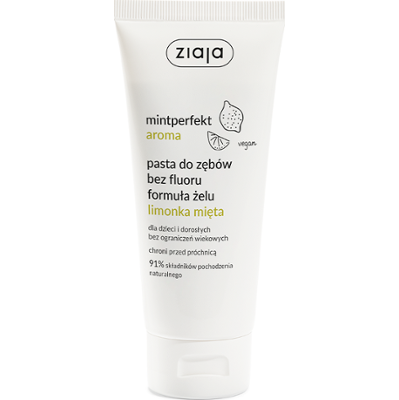 pasta do zębów bez fluoru formuła żelu limonka mięta Ziaja