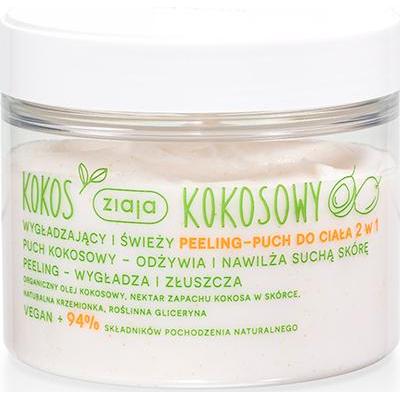 wygładzający i świeży peeling-puch do ciała 2 w 1 Ziaja