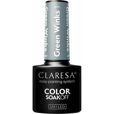 Claresa Lakier Hybrydowy Do Paznokci Green Winks 1 Przydymiona Zieleń 5g