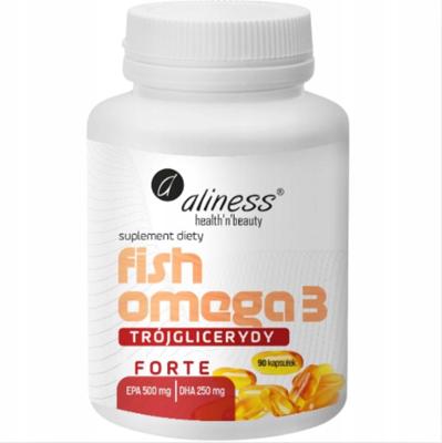 Aliness Fish Omega 3 FORTE Trójglicerydy 500/250mg Suplement Diety 90 caps