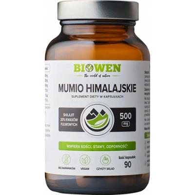 Biowen Mumio Himalajskie Shilajit Suplement Kości Stawy Odporność 90 Kaps