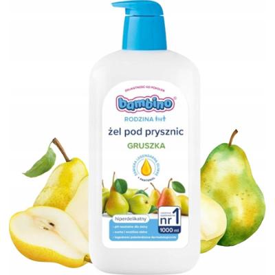 Bambino Rodzina Łagodny Żel Pod Prysznic Dorośli i Dzieci 3+ Gruszka 1000ml