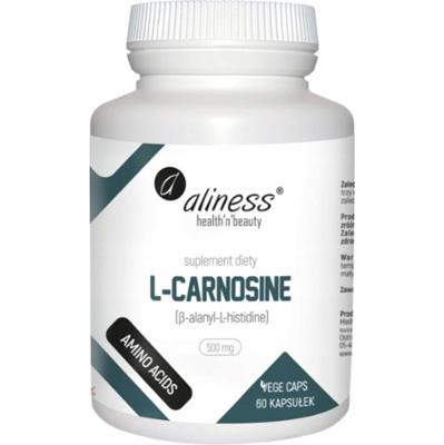 Aliness L-Carnosine 500mg Suplement Diety Betalanina Mięśnie 60 Kapsułek