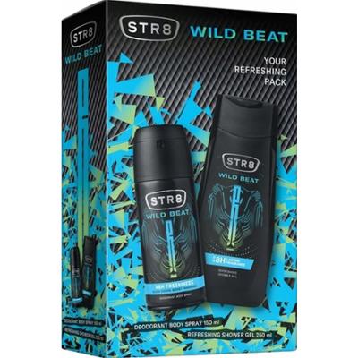 STR8 Wild Beat Zestaw Prezentowy z Kosmetykami Dla Mężczyzn Żel Dezodorant