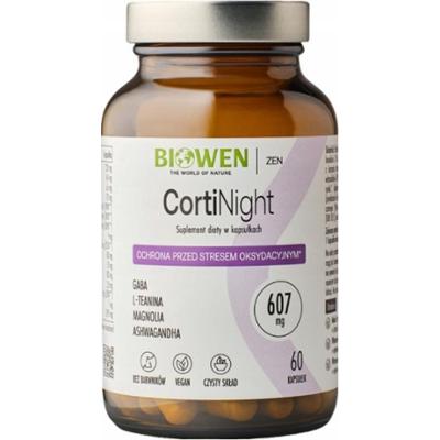 Biowen CortiNight Suplement Ochrona Przed Stresem Ashwagandha GABA 60 Kaps
