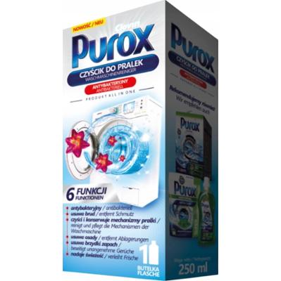 Purox Czyścik Do Pralek Antybakteryjny Usuwa Brud z Pralki Konserwuje 250ml