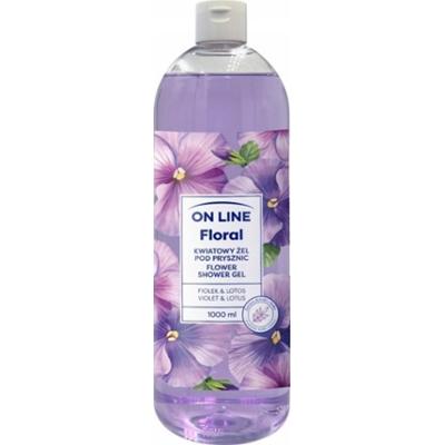 On Line Floral Intensywnie Kwiatowy Żel Pod Prysznic Fiołek Lotos 1000ml