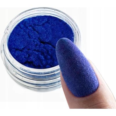 Flocked Effect Aksamit Zamszowy Pyłek Do Paznokci Manicure Zdobień Granat