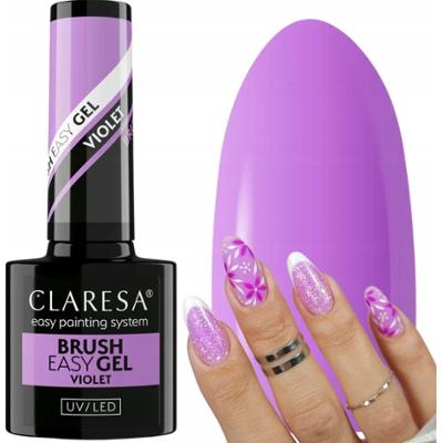 Claresa Brush Easy Gel Budujący Żel Do Paznokci Manicure Violet 5g