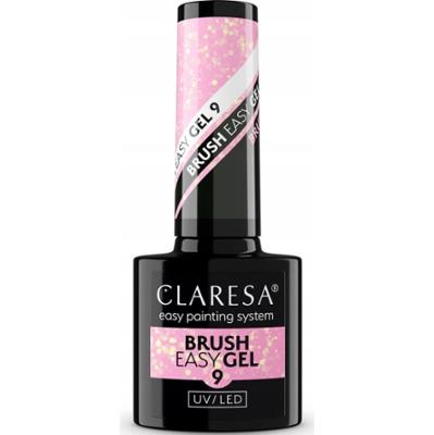 Claresa Easy Brush Gel Żel Do Paznokci w Pędzelku 9 Jasny Róż z Drobinkami