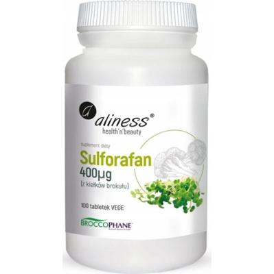 Aliness Sulforafan 400 mcg Kiełki Brokuła Suplement Diety Witaminy 100 Tabs