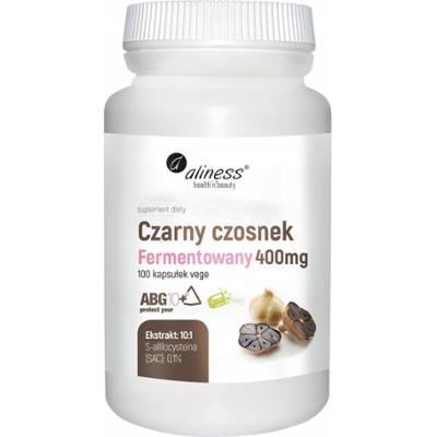 Aliness Czarny Czosnek Fermentowany ABG10 400mg Suplement Diety 100 Kaps