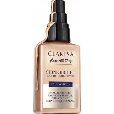 Claresa Care All Day Płynny Rozświetlacz Do Twarzy i Ciala Nawilżający 50ml