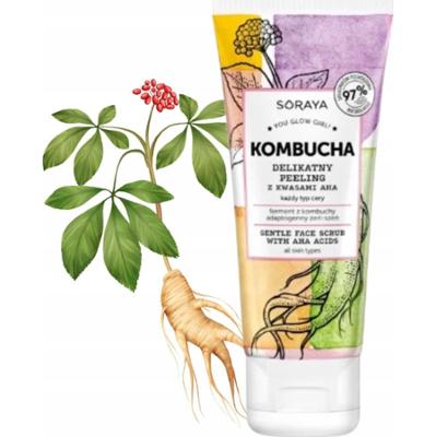 Soraya Kombucha Delikatny Peeling Do Twarzy z Kwasami AHA Żeń - Szeń 75ml
