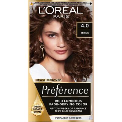 Loreal Preference Trwała Farba Do Włosów Aktywator Połysku 4.0 Tahiti Brąz