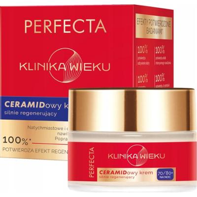Perfecta Klinika Wieku Ceramidowy Krem Do Twarzy Regenerujący 70/80+ 50ml