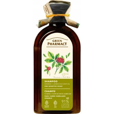 Green Pharmacy Szampon Do Włosów Żeń Szeń Marokański Olej Miętowy 350ml