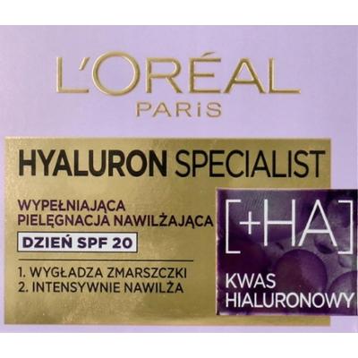 Loreal Hyaluron Specialist Wygładzający Krem Do Twarzy Na Dzień SPF 20 50ml