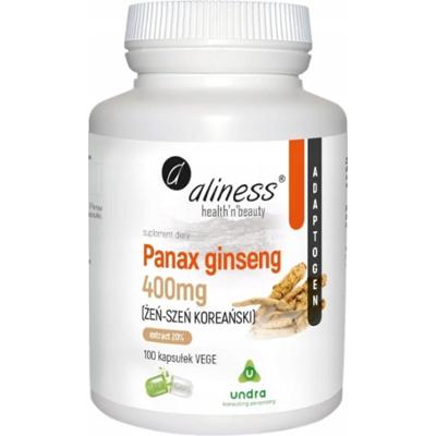 Aliness Panax Ginseng 400mg Żeń Szeń Koreański Libido Pamięć 100 Kapsułek