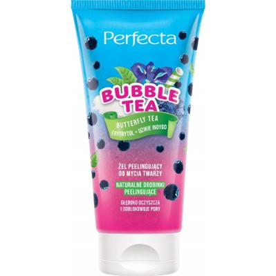 Perfecta Bubble Tea Peelingujący Żel Do Mycia Twarzy Erytrytol Indygo 150ml