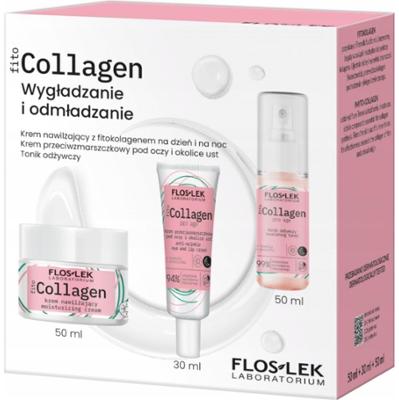 Floslek fitoCOLLAGEN Zestaw Prezentowy 3 Kosmetyków Krem Do Twarzy Pod Oczy