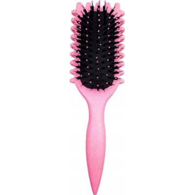 Intervion Curly Brush Szczotka Do Włosów Kręconych Definiująca Loki Różowa