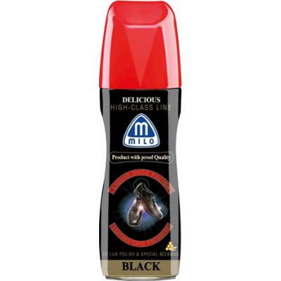 Milo Pasta Do Butów Skórzanych Płynny Nabłyszczacz z Gąbką Czarny 75ml