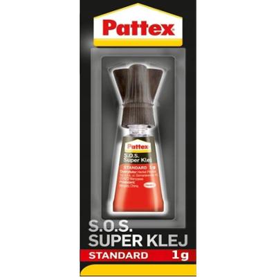 Pattex S.O.S. Super Klej Błyskawiczny Szybkoschnący Mega Mocny Standard 1g