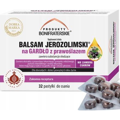 Bonifraterskie Balsam Jerozolimski Na Gardło z Prawoźlazem 32 Pastylki