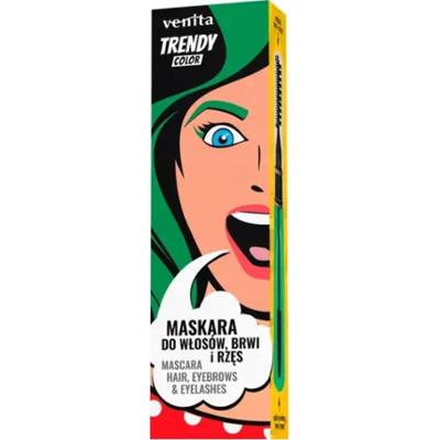 Venita Trendy Color 3w1 Maskara Do Rzęs Brwi Włosów 37 Szmaragdowa Zieleń