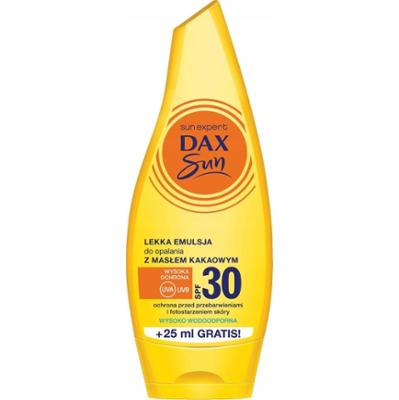 Dax Sun Lekka Emulsja DO Opalania z Masłem Kakaowym Wodoodporna SPF30 175ml