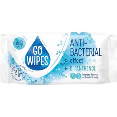 GoWipes Nawilżane Chusteczki dla Dzieci Antybakteryjne D-Panthenol 60 Sztuk