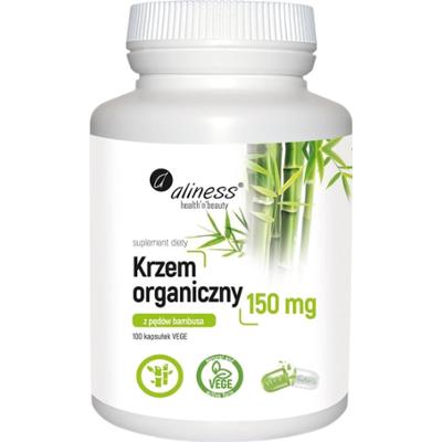Aliness Krzem Organiczny z Pędów Bambusa 150mg Suplement Diety 100 Kaps