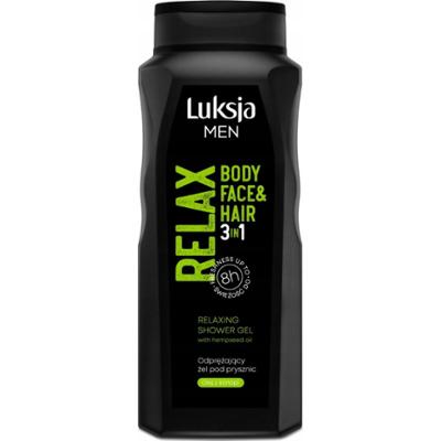Luksja Men Relax 3w1 Męski Żel Pod Prysznic Szampon Do Włosów Konopny 500ml