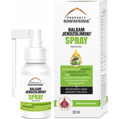 Bonifraterskie Balsam Jerozolimski Spray Na Gardło Propolis Eukaliptus 30ml