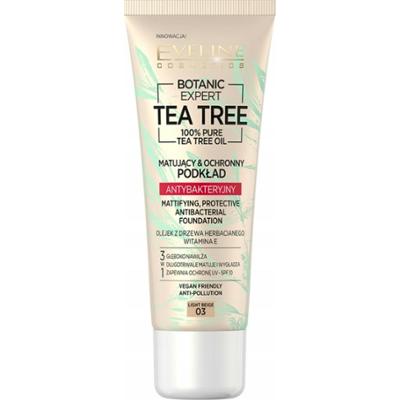 Eveline Tea Tree Matujący Podkład Antybakteryjny SPF10 03 Light Beige 30ml