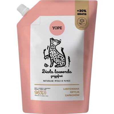 Yope Naturalne Mydło w Płynie Do Rąk Lawenda Grejpfrut Zapas Doypack 600ml