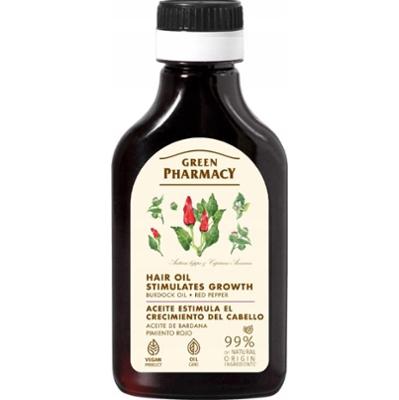Green Pharmacy Olejek Łopianowy z Czerwoną Papryką Na Porost Włosów 100ml