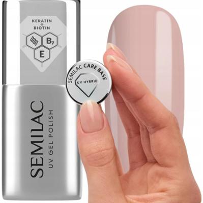 Semilac Care Base Baza Do Lakierów Hybrydowych z Keratyną Biotyną Wit E 7ml