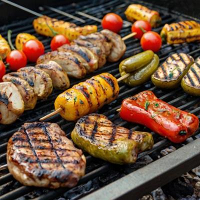 Polowy Składany Grill Węglowy Przenośny Turystyczny Prostokątny z Uchwytem