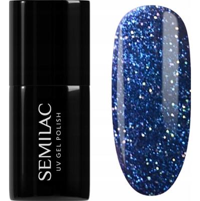 Semilac Lakier Hybrydowy Do Paznokci Manicure Granat 953 Mystery Blue 7ml