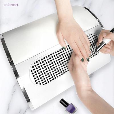 eVanda Pochłaniacz Pyłu Do Paznokci Manicure EV858-5 Biały 80W 3 Wiatraki Cichy