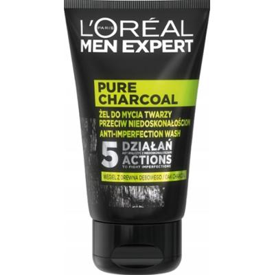 Loreal Men Expert Pure Charcoal Oczyszczający Żel Do Mycia Twarzy 100ml