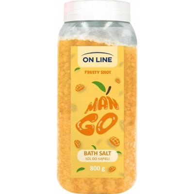 On Line Fruity Shot Owocowa Odprężająca Ciało Sól Do Kąpieli Mango 800g