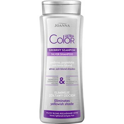 Joanna Ultra Color Srebrny Szampon Do Włosów Blond Siwych Popielatych 400ml
