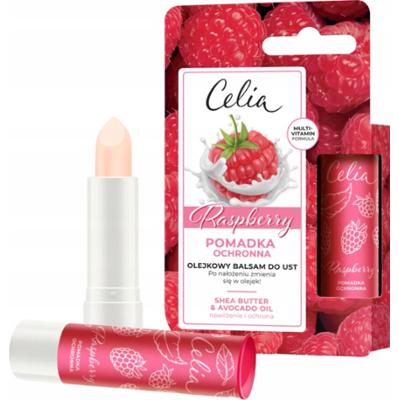 Celia Nawilżająca Pomadka Ochronna Bezbarwny Olejkowy Balsam Do Ust Malina