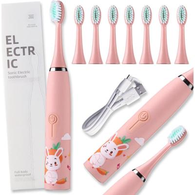 CoolStaff Szczoteczka Soniczna Elektryczna Do Mycia Zębów Dla Dzieci + 8 Koncówek
