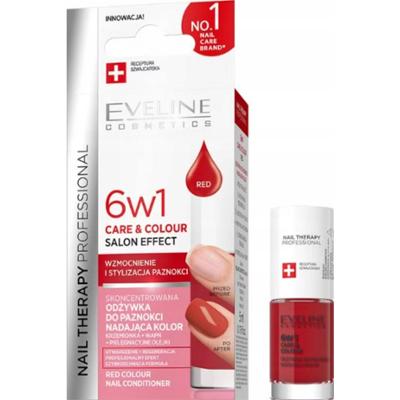 Eveline Nail Therapy 6w1 Wzmacniająca Odżywka Do Paznokci Czerwona Red 5ml