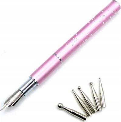 Stylograf Pióro Do Zdobień Stylizacja Paznokci Manicure+ 5 Końcówek