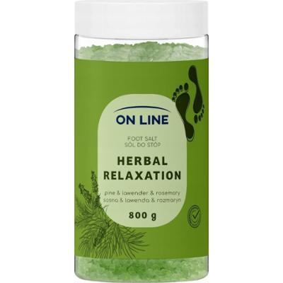 On Line Relaksująca Pielęgnująca Sól Morska Do Kąpieli Herbal Ziołowa 800g